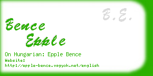 bence epple business card